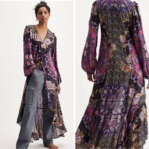 New Free  People  Maris Printed Midi Dress
Size XS
Retail $168